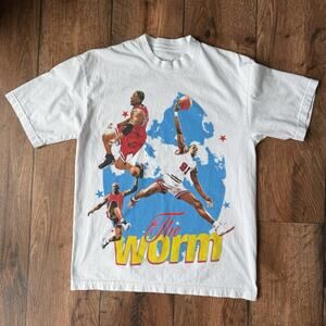 RARE 🔥 Dennis Rodman 'The Worm' Vintage T-Shirt Medium 🏀